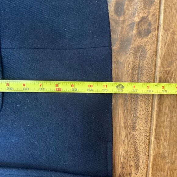 Talbots Navy Blue Peacoat Women's 14 Wool Blend Classic Preppy Luxury - Picture 5 of 8